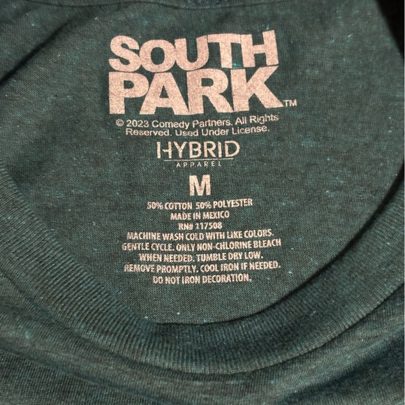 Hybrid Apparel Dark Green South Park Tee Size Medium - Picture 2 of 5